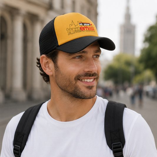 TRAM-EM Warschau 2026 | Basecap yellow/black Mesh