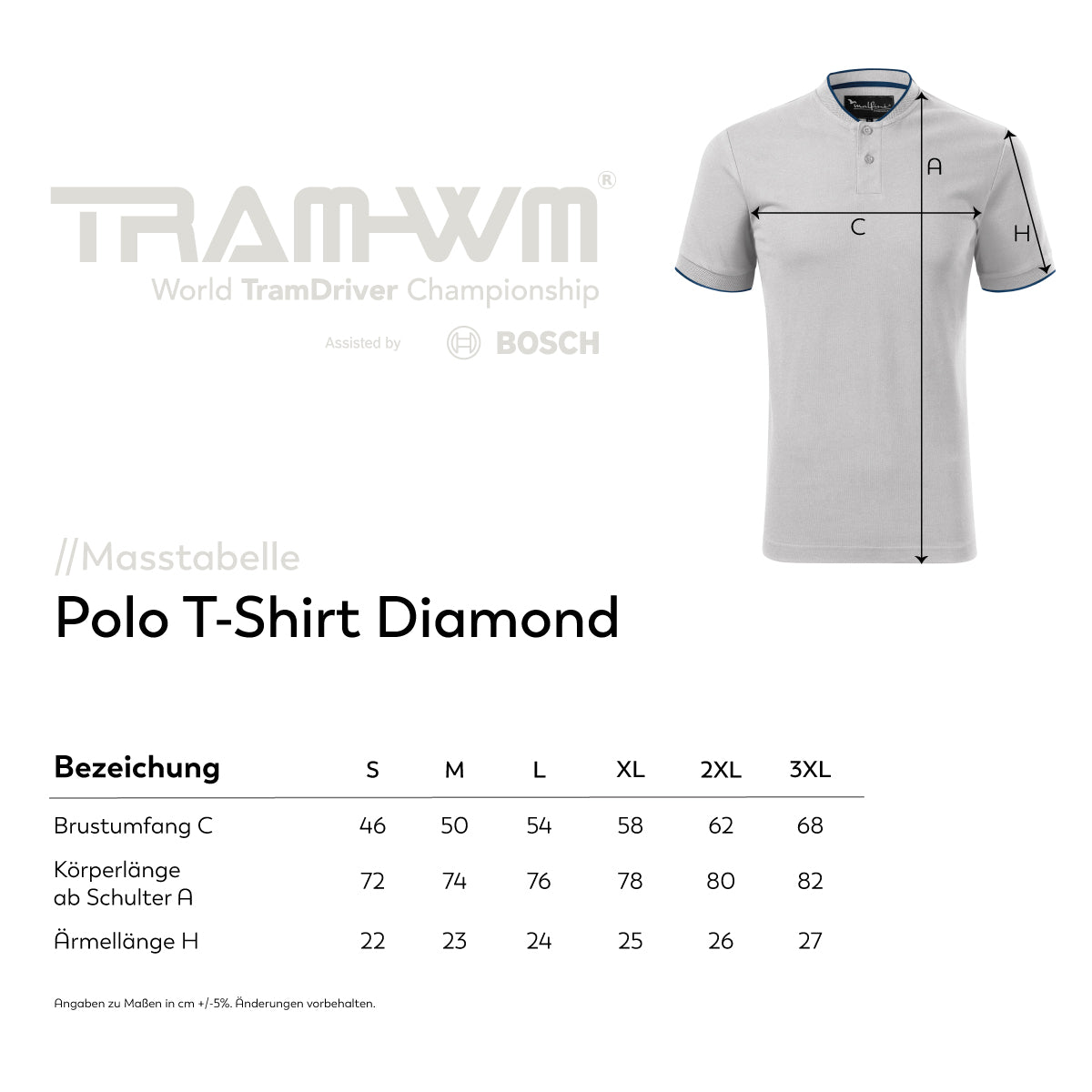 Tram-WM Vienna 2025 | Unisex Premium Poloshirt diamon grey