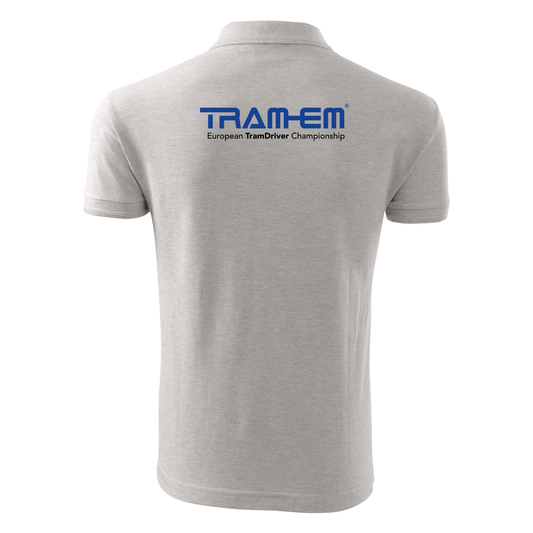 Tram-EM Warschau 2026 | Basic Poloshirt in grau