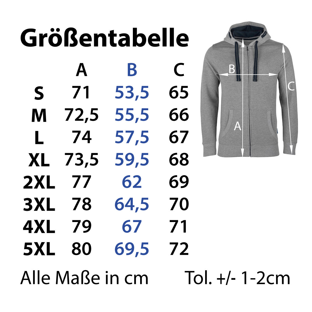 Tram-EM | Premium Sweatjacke bis 5XL