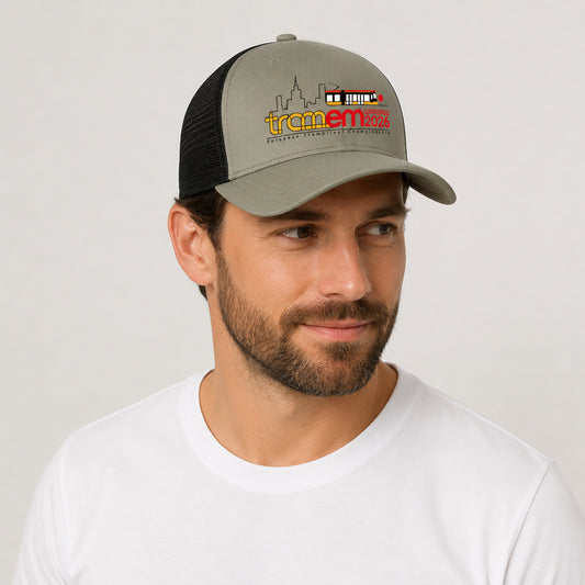 TRAM-EM Warschau 2026 | Basecap grey/black Mesh