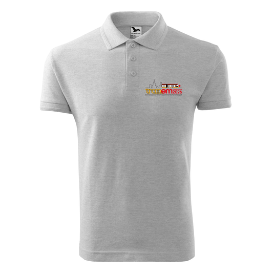 Tram-EM Warschau 2026 | Basic Poloshirt in grau