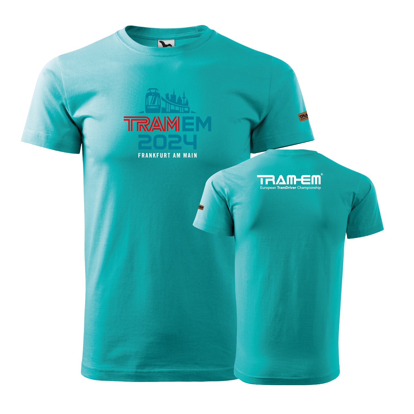 TRAM-EM Frankfurt (Main) 2024 | Basic T-Shirt im farblichen Frankfurt Look